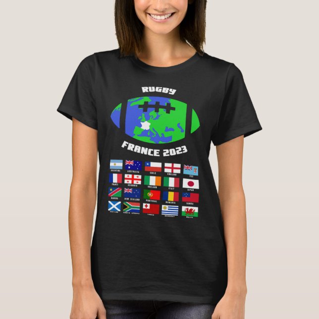 T-shirt Rugby supporter 2023 France white (Devant)