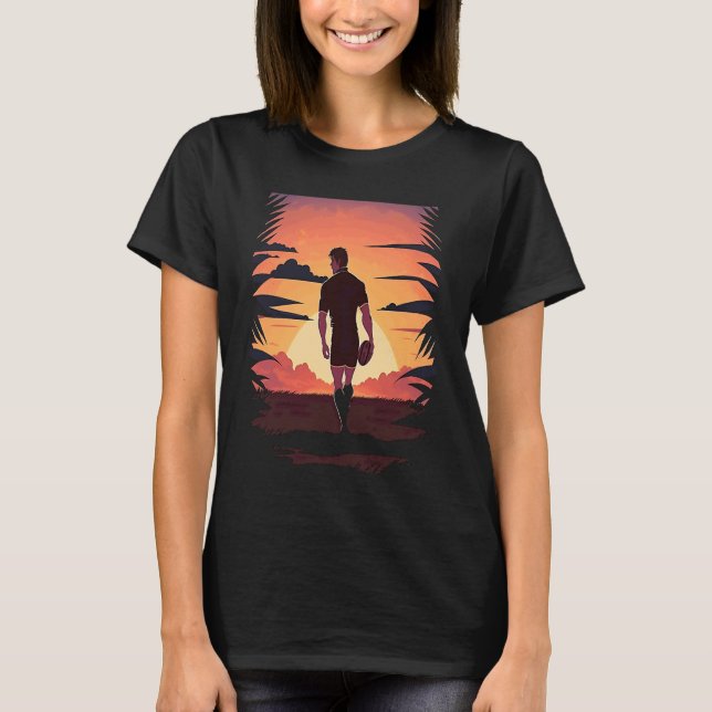 T-shirt Rugby Team Captain Pop Rugby Player  1 (Devant)