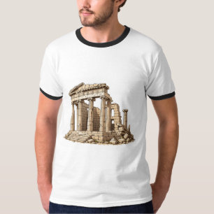 T-shirt Ruines de temple grec ancien artistique hommes cla