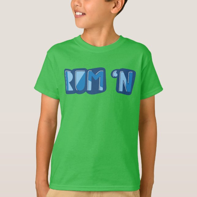 T-shirt Rum 'n, Anglais, Yorkshire Slang Dialect (Devant)
