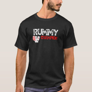 T-shirt Rummy Champion Casino Jeux Carte Graphisme