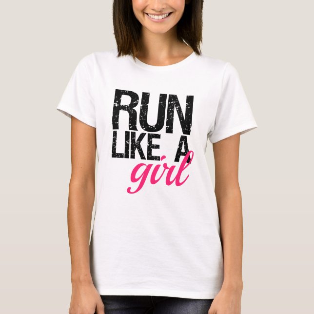 T-shirt Run Like a Girl Women's Tank (Devant)