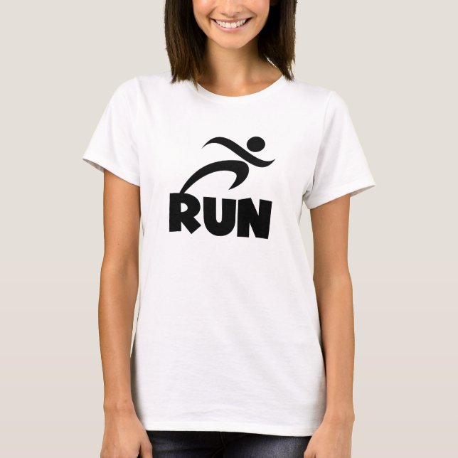 T-shirt RUN noir (Devant)