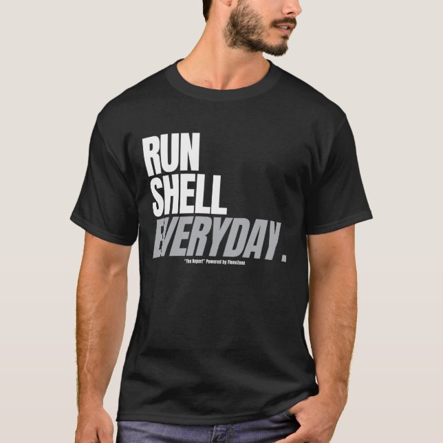 T-shirt "Run Shell Everyday" tee (Devant)