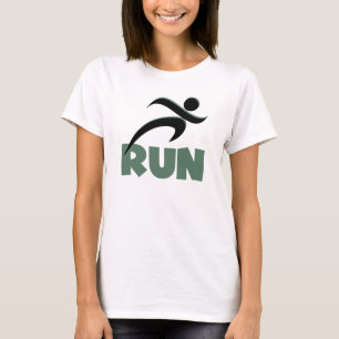 T-shirt RUN vert
