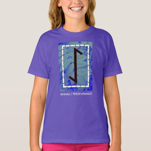 T-shirt RuneKids Rune Shirt Eihwaz - Persévérance Centrée (Devant)