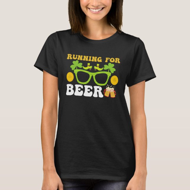 T-shirt Running For Beer  St Patricks Day Irish Run (Devant)