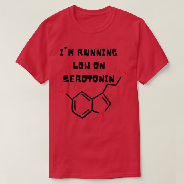 T-shirt Running Low on Serotonine Essentual Running Low On (Design devant)