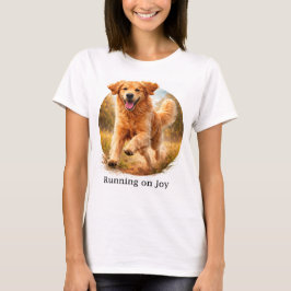 T-shirt Running on Joy Golden Retriever