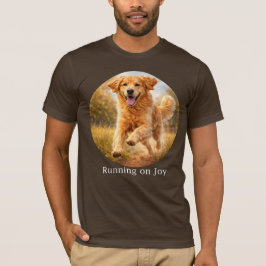 T-shirt Running on Joy Golden Retriever
