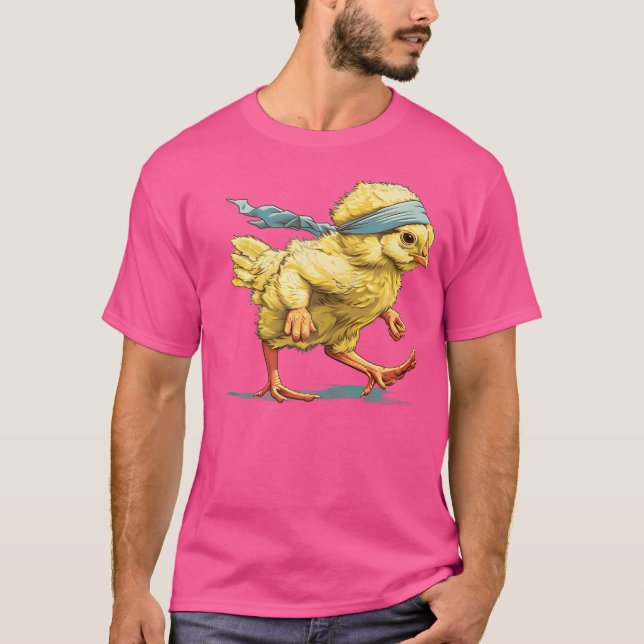 T-shirt Running Poultry With Headband (Devant)