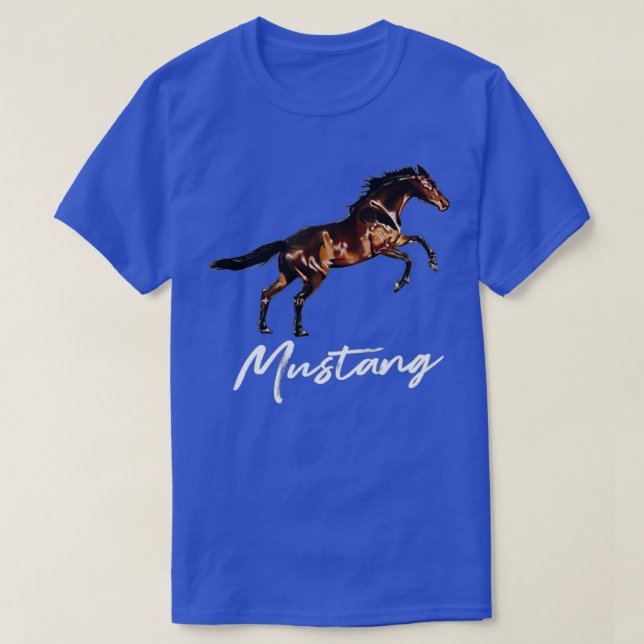 T-shirt Running Wild Mustang Horse breed Equestrian Lover  (Design devant)