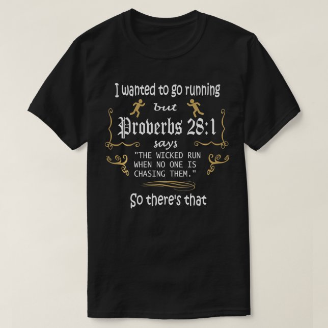T-shirt RunningJogging Humour proverbes bibliques (Design devant)