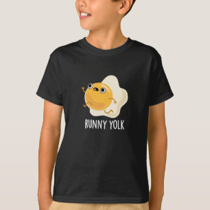 T-shirt Runny Yolk Funny Food Oeuf Pun Dark BG