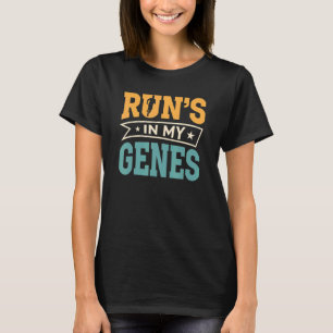 T-shirt Runu2019s Dans Mon Genes Marathon Runner Running M