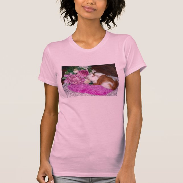 T-shirt Rupert et roses - cobaye (Devant)