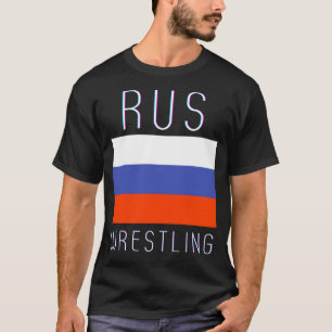 T-shirt RUS Flag Pride Russie Lutte contre l'USSR Wrestler
