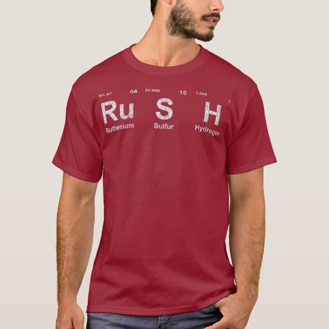 T-shirt Rush RuSH Periodic Table Elements (Devant)