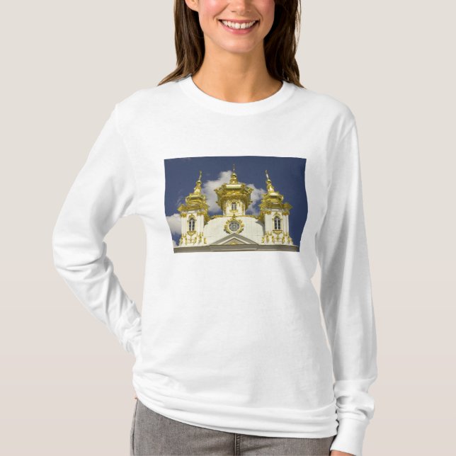 T-shirt Russie. Des pétrodvorets. Palais Peterhof. Pierre  (Devant)