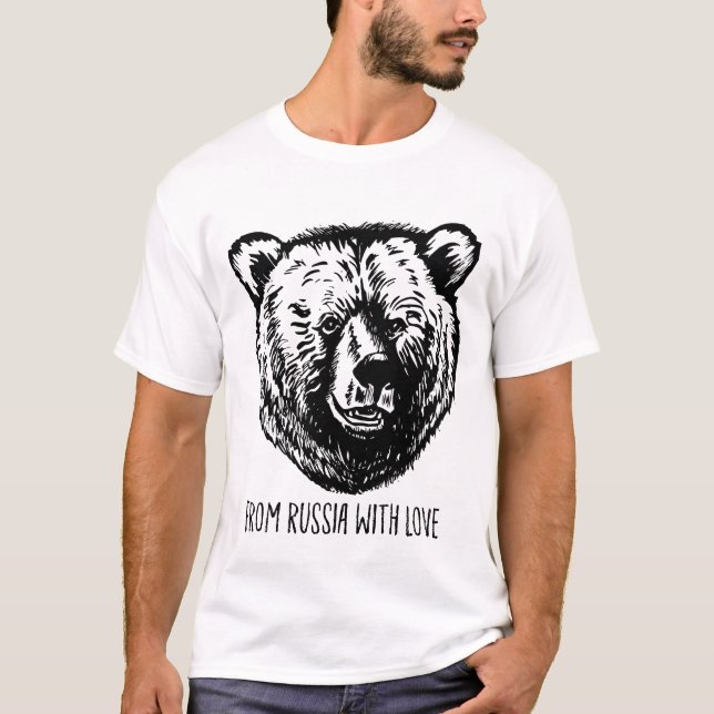 T-shirt Russie : Poutine, un ours d'amour (Devant)