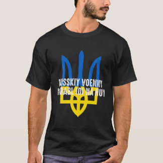 T-shirt Russkiy Voenny Korabl Idi Na Huy Ukraine