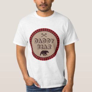 T-shirt Rustic Buffalo Plaid Lumberjack Douche Papa Ours