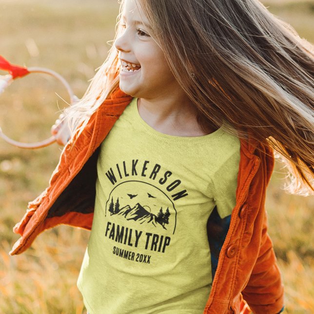 T-shirt Rustic Family Trip Cabine Woods Retro (Créateur téléchargé)