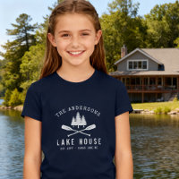 Rustic Lake Maison Nom de famille Bateau Oars Tree