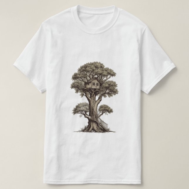 T-shirt Rustic Treehouse Retreat" Description : (Design devant)
