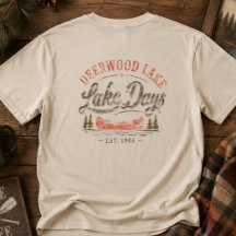 Rustic Vintage Lake Days Deerwood Lake Canoe