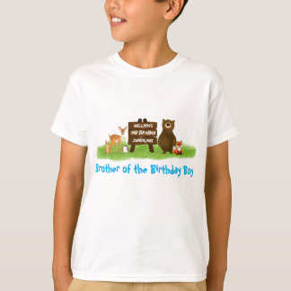 T-shirt Rustic Woodland Birthday Party Animals Brother