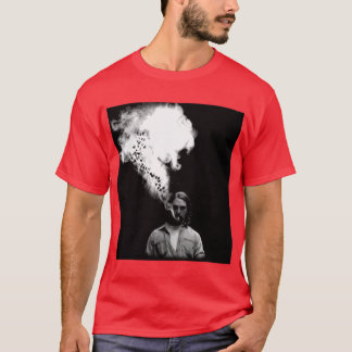 T-shirt Rustin Cohle de True Detective fumant une cigarett