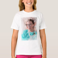 Ruth Bader Ginsburg Aquarelle souriante Portrait T