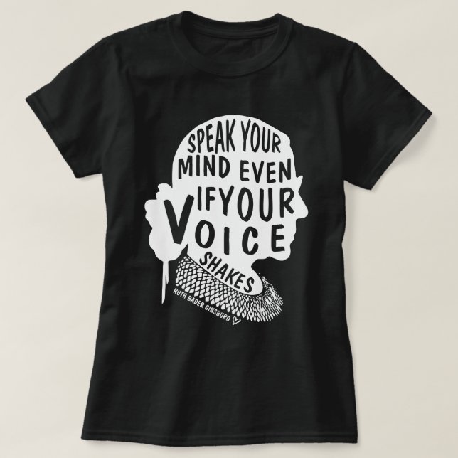 T-shirt Ruth Bader Ginsburg Citation de la dentelle RGB (Design devant)