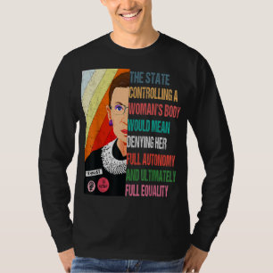 T-shirt Ruth Bader Ginsburg Mon corps Mon choix Pro Choice