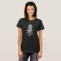 Ruth Bader Ginsburg Supreme Diva B&W Womens