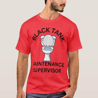 T-shirt RV Camping Black Tank Maintenance Dad Tee Long Sle
