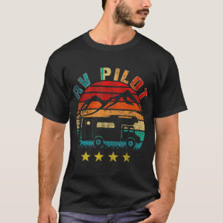 T-shirt RV Camping Pilote Funny Vintage Motorhome Voyage V