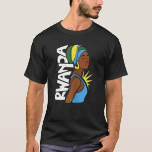 T-shirt Rwanda Drapeau Afrique Carte du patrimoine ethniqu