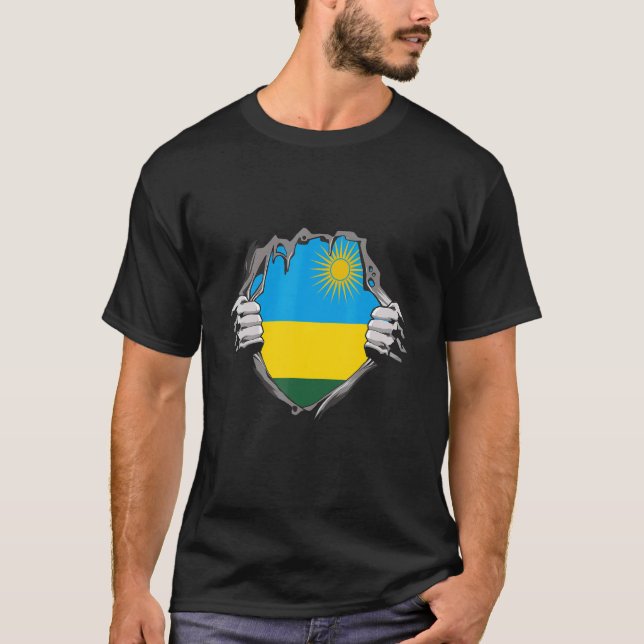 T-shirt Rwanda Flag (Devant)