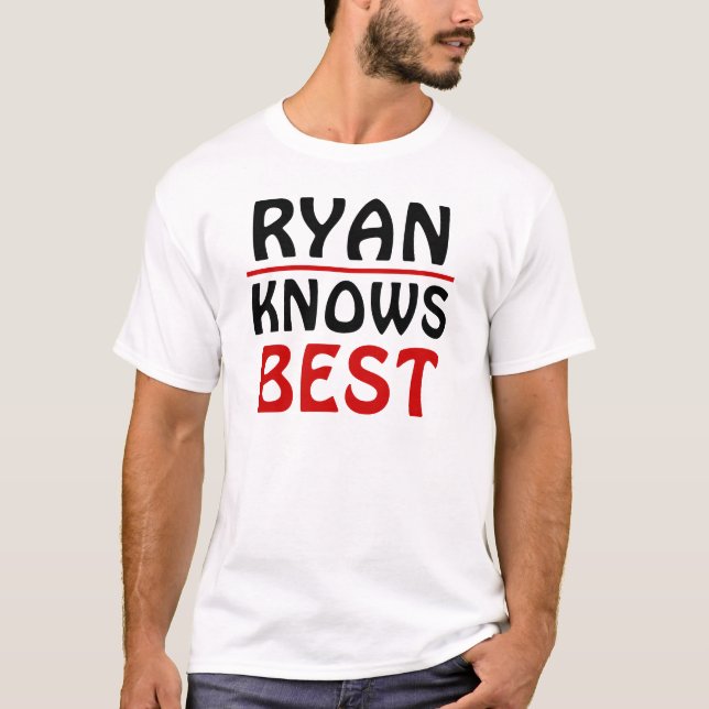 T-shirt Ryan connaît le mieux (Devant)