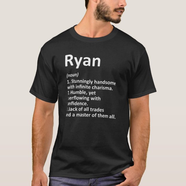 T-shirt RYAN Définition Nom personnalisé Amusant Anniversa (Devant)