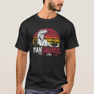 T-shirt Ryan Saurus Funny Personalized Dinosaur T Rex