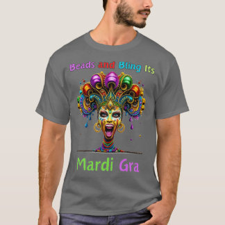 T-shirt Rythmes rétro de Mardi Gras perles Fusion Cajun Pa