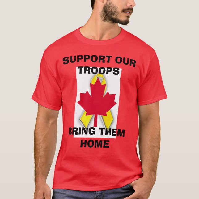 T-shirt s45new, nouveau canadian.gif, SOUTIENNENT NOTRE (Devant)