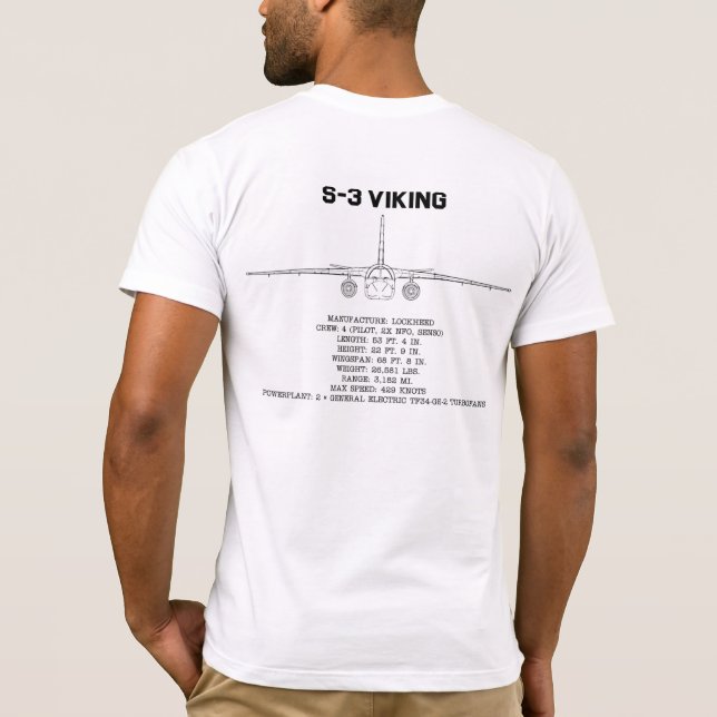 T-shirt S-3 VIKING STATS (Dos)