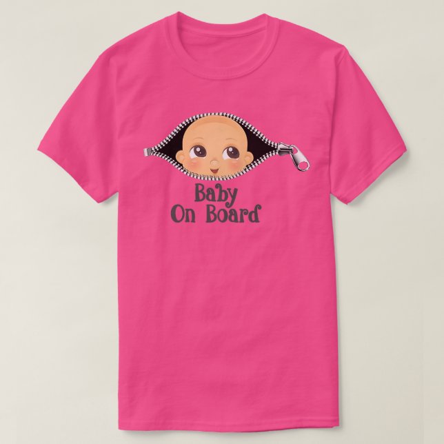 T-shirt s Bébé de grossesse à bord futures mamans 887 (Design devant)