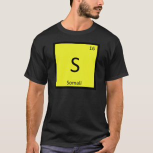 T-shirt S - Chat Somali Chimie Tableau Périodique Élément