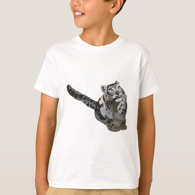 T-shirt S est pour Snow Leopard (Devant)