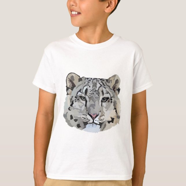 T-shirt S est pour Snow Leopard (Devant)